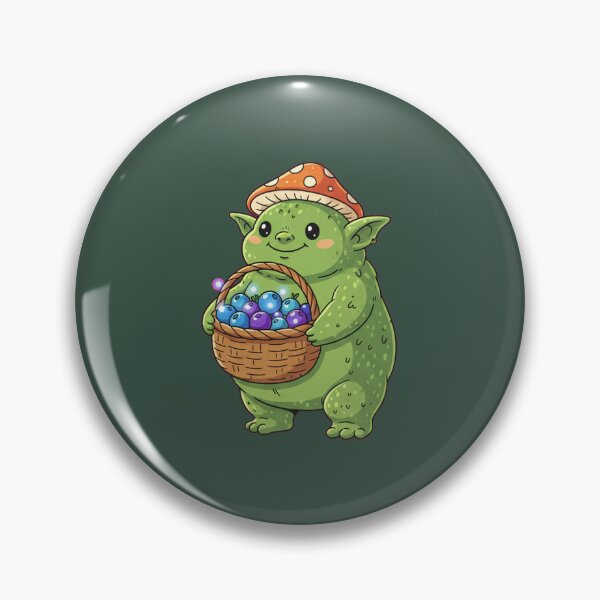 Item preview, Cute Mosskin Forager Goblincore Mushroom Fantasy Art designed and sold by Bratak.