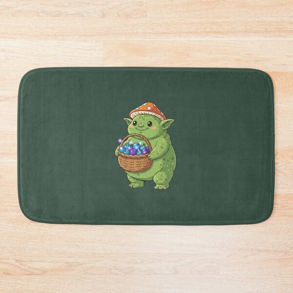 Item preview, Cute Mosskin Forager Goblincore Mushroom Fantasy Art designed and sold by Bratak.