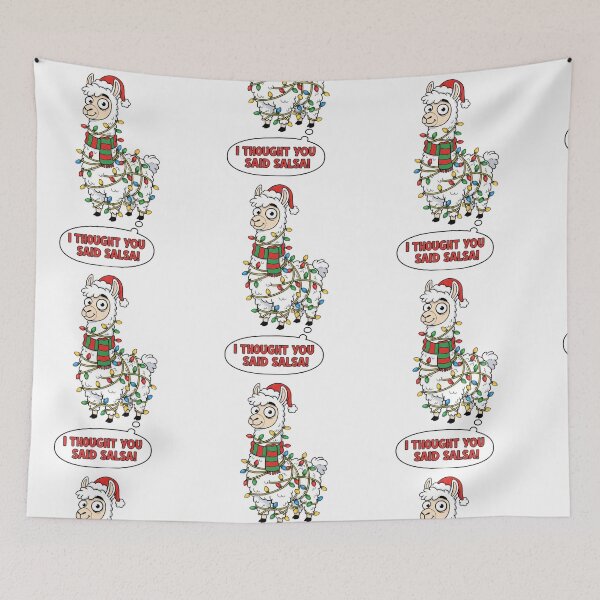Item preview, Christmas Llama Dancing – I Thought You Said Salsa Funny Xmas Sticker designed and sold by Simplystik.