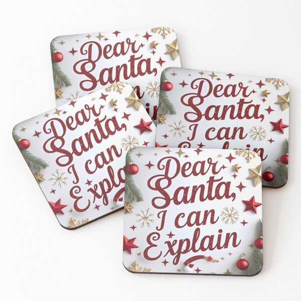 Item preview, Dear Santa I Can Explain – Funny Christmas Holiday Typography Design designed and sold by Lazy Planet.