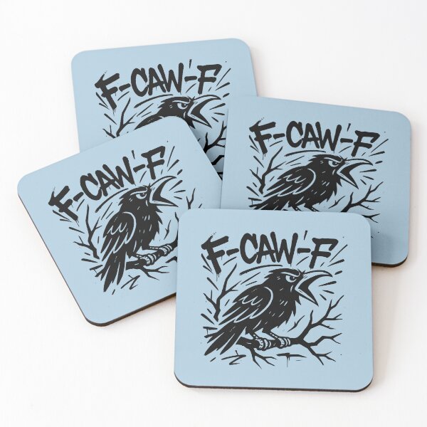 Item preview, F-CAW-F Black Crow Raven Graffiti Caw Pun Joke Funny Saying designed and sold by NosandEdgy.