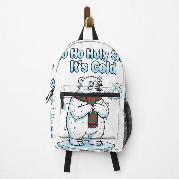 Item preview, Frozen Polar Bear Xmas – Ho Ho Holy Sh*t It's Cold Sticker designed and sold by Simplystik.