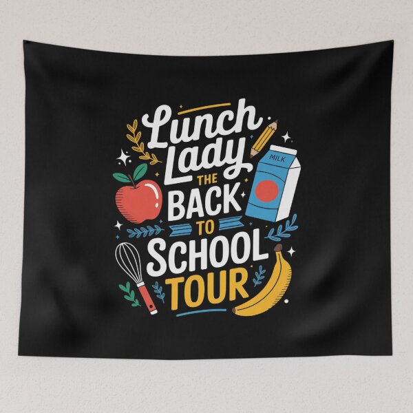 Artikelvorschau, Lunch Lady – Zurück zur Schule 2025 – Tournee – Cafeteria entworfen und verkauft von BubblePancake.