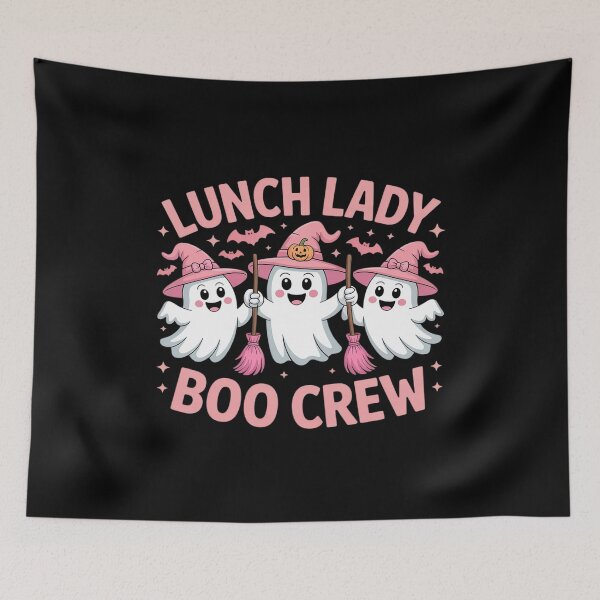 Item preview, Lunch Lady Boo Crew Funny Ghost Halloween Cafeteria designed and sold by BubblePancake.