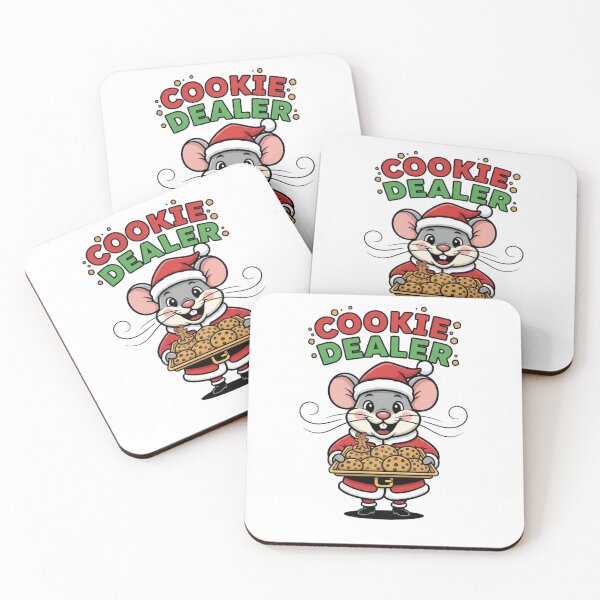 Item preview, Santa Mouse Cookie Dealer – Funny Christmas Sticker designed and sold by Simplystik.