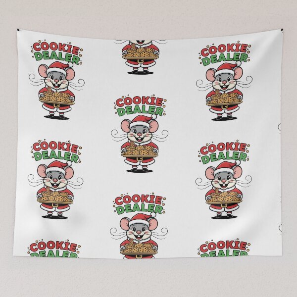 Item preview, Santa Mouse Cookie Dealer – Funny Christmas Sticker designed and sold by Simplystik.