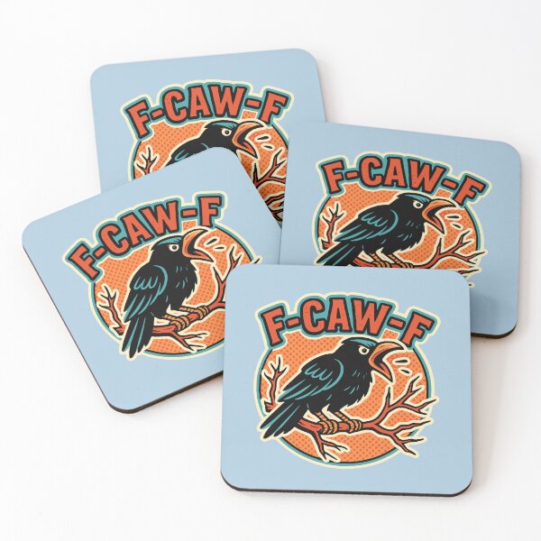 Item preview, F-CAW-F Black Crow Raven Caw Pun Joke Funny Saying designed and sold by NosandEdgy.