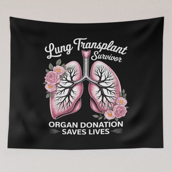Artikelvorschau, Lungentransplantationsüberlebender – Blumenmuster für Lungen – Organspende rettet entworfen und verkauft von NetoGalaxy.