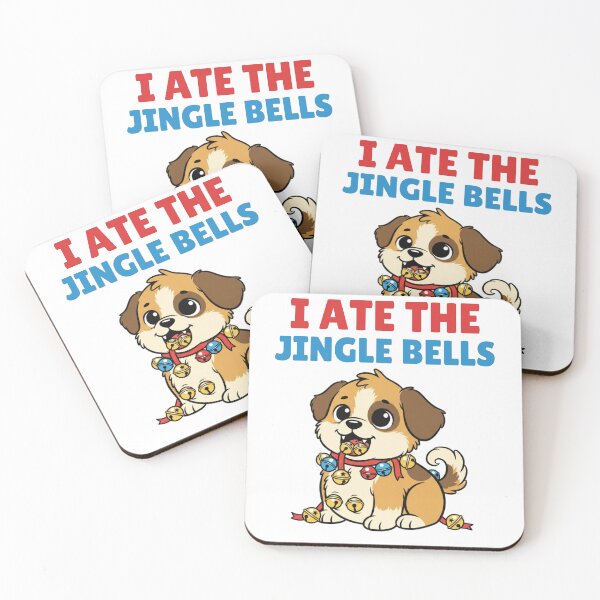 Item preview, Naughty Christmas Dog – I Ate the Jingle Bells Sticker designed and sold by Simplystik.