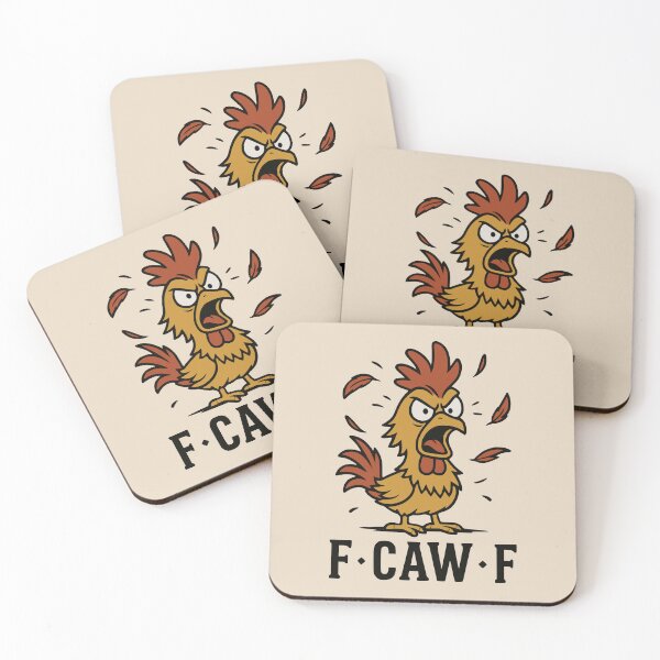 Item preview, F-CAW-F Angry Cock Rooster Funny Pun designed and sold by NosandEdgy.