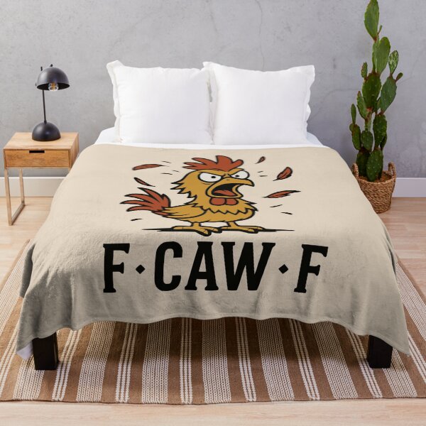 Item preview, F-CAW-F Angry Cock Rooster Funny Pun designed and sold by NosandEdgy.