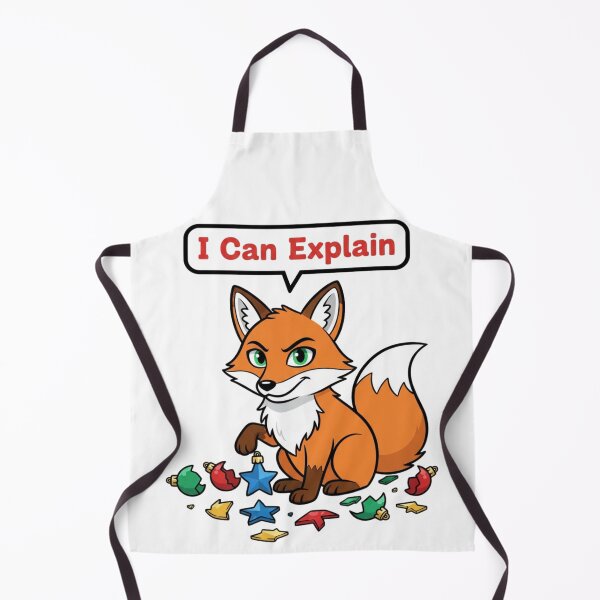 Item preview, Mischievous Christmas Fox – I Can Explain Sticker designed and sold by Simplystik.