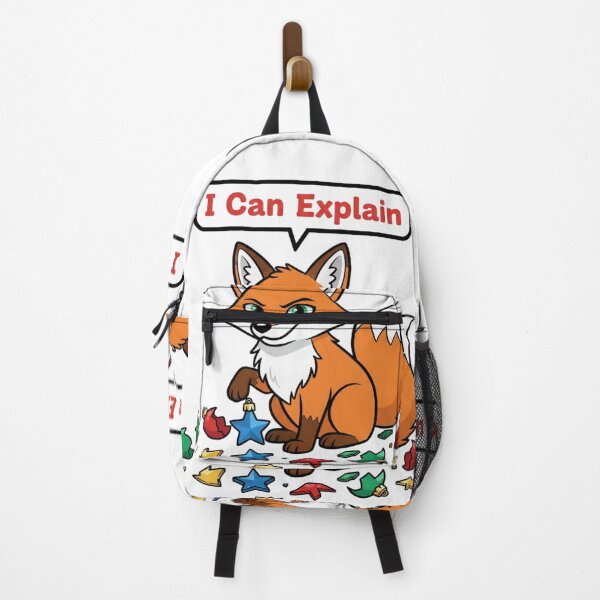 Item preview, Mischievous Christmas Fox – I Can Explain Sticker designed and sold by Simplystik.