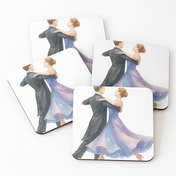 Item preview, Elegant dance in watercolor designed and sold by The Cozy Cauldron.