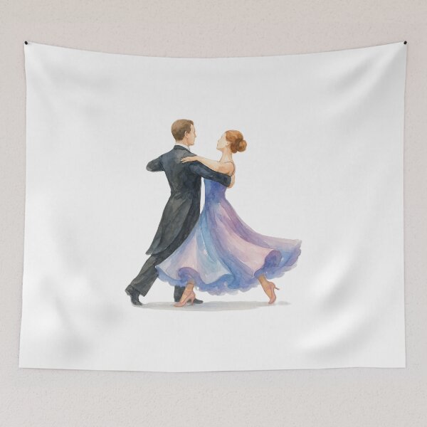 Item preview, Elegant dance in watercolor designed and sold by The Cozy Cauldron.
