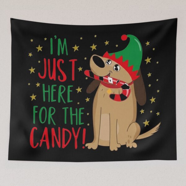 Item preview, Funny Christmas Dog Candy Cane Cute Holiday Art designed and sold by anandsiva2703.