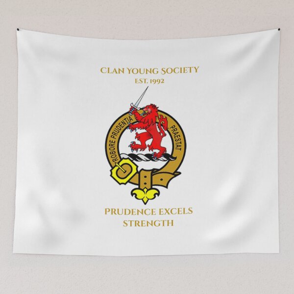 Item preview, Young Crest - Prudence Excels Strength designed and sold by  Clan Young Society.