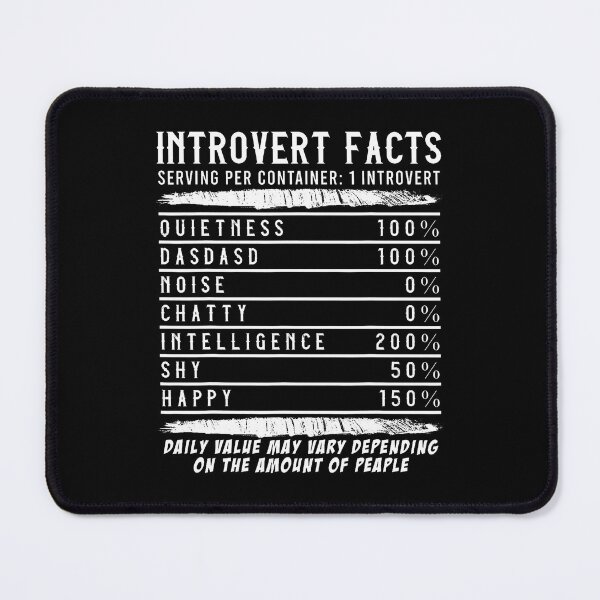 Item preview, Introvert Nutrition Facts Funny Quiet Intelligence designed and sold by AlicaMonica.