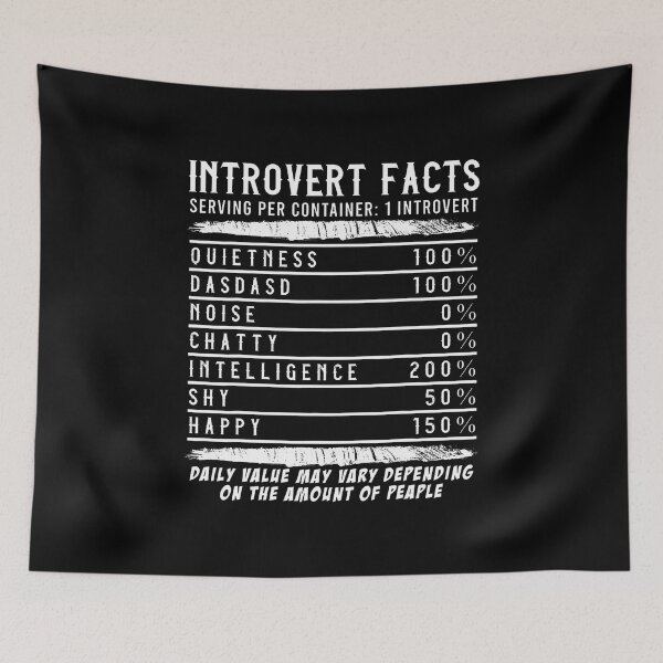 Item preview, Introvert Nutrition Facts Funny Quiet Intelligence designed and sold by AlicaMonica.