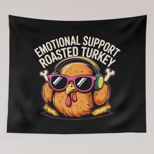 Item preview, Emotional Support Roasted Turkey Headphones Sunglasses Funny Holiday Design designed and sold by SplashTastic.
