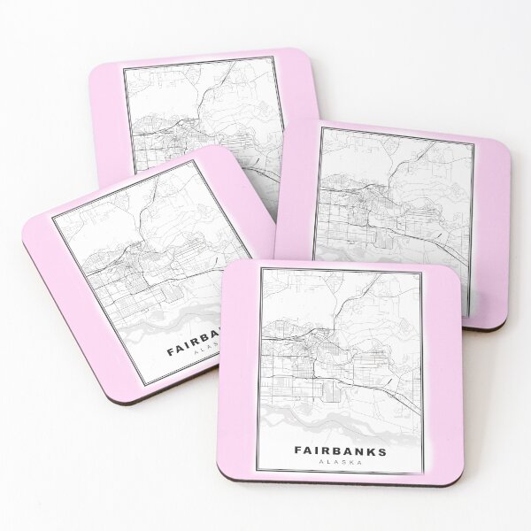 Item preview, Minimalist Fairbanks Map designed and sold by Tamas Das.