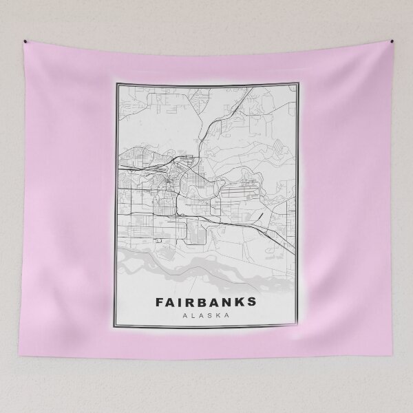 Item preview, Minimalist Fairbanks Map designed and sold by Tamas Das.