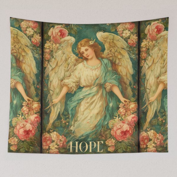 Item preview, An angel in a flower garden, a hopeful classic painting. designed and sold by Piotrek0001.