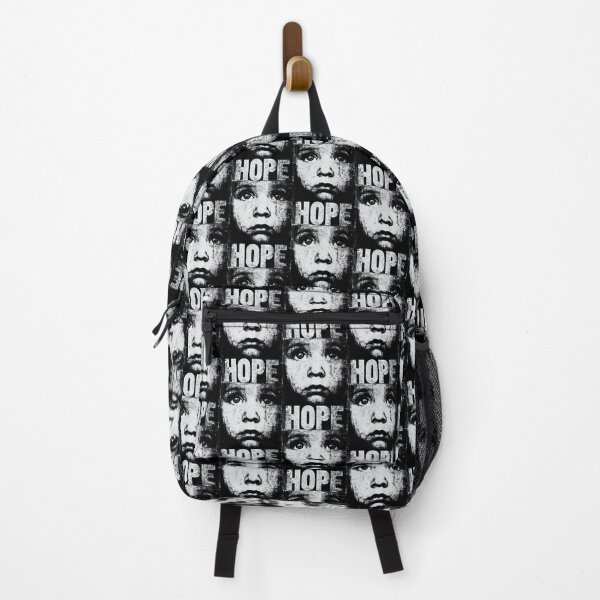 Item preview, Child's face emerging from the darkness on a hope poster. designed and sold by Piotrek0001.