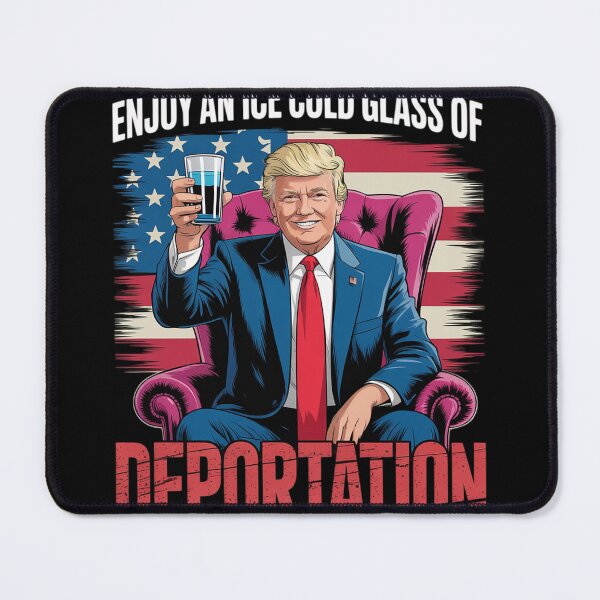 Item preview, Retro USA Flag Enjoy An Ice Cold Glass Of Deportation  designed and sold by MyzoToyota.