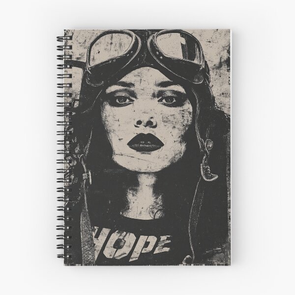 Item preview, A vintage portrait of a brave female pilot symbolizes hope. designed and sold by Piotrek0001.