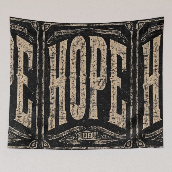 Item preview, Vintage style hope typography with mysterious script in background. designed and sold by Piotrek0001.