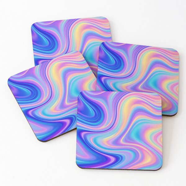 Item preview, Holographic Opal Marble - Iridescent Pastel Fluid Art Sticker (Square Format) designed and sold by Myra365Art.
