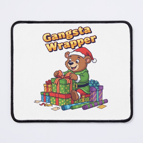 Item preview, Gangsta Wrapper Bear – Funny Christmas Gift Wrapping Sticker designed and sold by Simplystik.