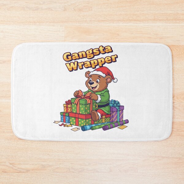 Item preview, Gangsta Wrapper Bear – Funny Christmas Gift Wrapping Sticker designed and sold by Simplystik.