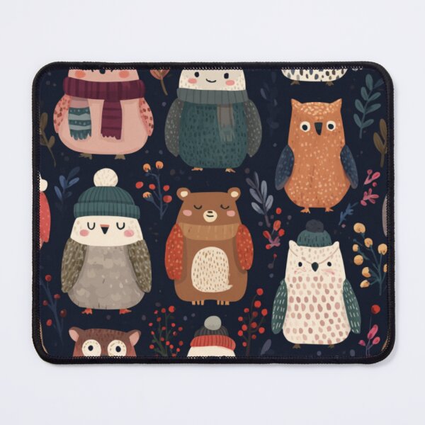 Item preview,  Adorable wild animals lovely winter pattern  designed and sold by SmileshareShop.
