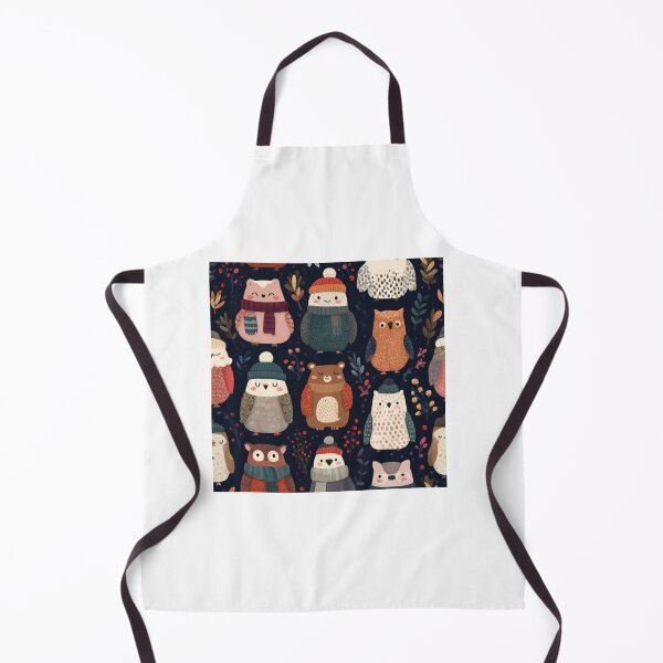 Item preview, Adorable wild animals lovely winter pattern designed and sold by SmileshareShop.