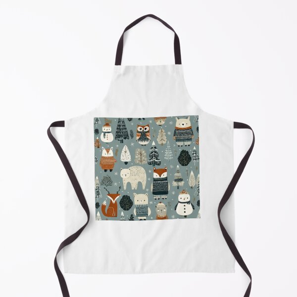 Item preview, Adorable wild animals lovely winter pattern 2 designed and sold by SmileshareShop.
