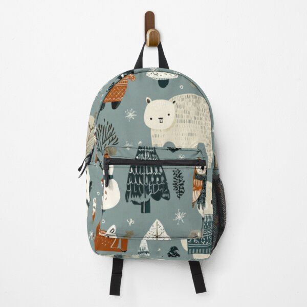 Item preview, Adorable wild animals lovely winter pattern 2 designed and sold by SmileshareShop.