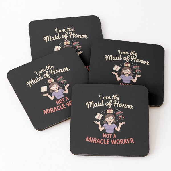 Item preview, Maid of Honor Not a Miracle Worker Wedding Party Novelty designed and sold by NetoGalaxy.