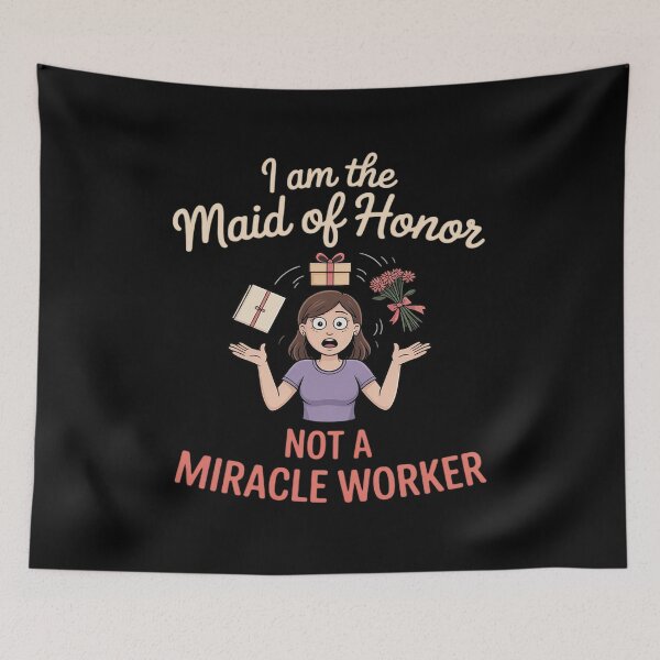 Item preview, Maid of Honor Not a Miracle Worker Wedding Party Novelty designed and sold by NetoGalaxy.