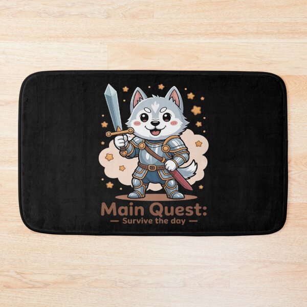 Item preview, Main Quest Survive the Day – Cute RPG Dog Knight designed and sold by NetoGalaxy.