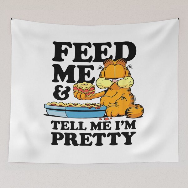 Item preview, Garfield Feed Me & Tell Me I’m Pretty Lasagna Humor Design designed and sold by sardencourey3.