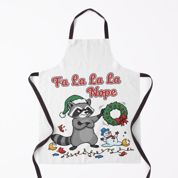 Item preview, Raccoon Christmas – Fa La La La Nope Funny Sticker designed and sold by Simplystik.