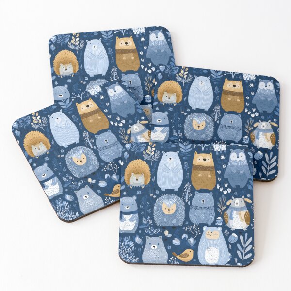 Item preview, Cute animals winter pattern for kids designed and sold by SmileshareShop.