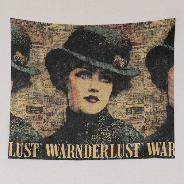 Item preview, Portrait of lady in hat with retro newspaper effect designed and sold by Piotrek0001.