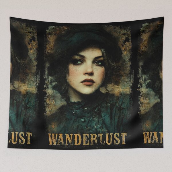 Item preview, Painterly portrait of woman in hat dark grunge style designed and sold by Piotrek0001.