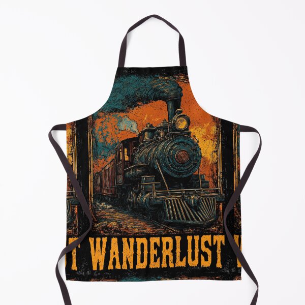 Item preview, Illustration of steam train in blue and orange designed and sold by Piotrek0001.