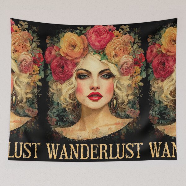 Item preview, Portrait of blonde in flower crown painterly style designed and sold by Piotrek0001.