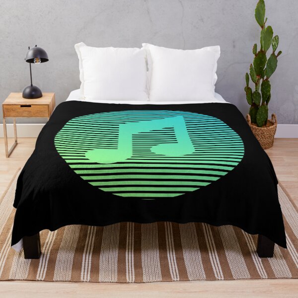 Item preview, Neon Mint Music Note – Retro Striped Aesthetic designed and sold by Ivy-Triggs.