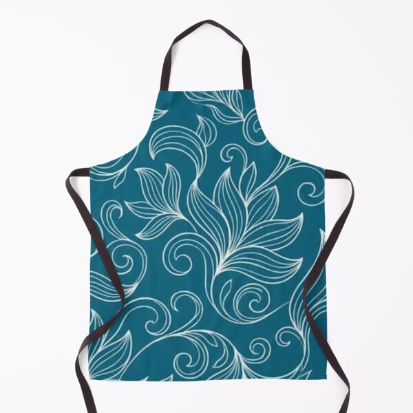 Item preview, Elegant Blue White Floral Swirl Seamless Pattern Art designed and sold by anandsiva2703.